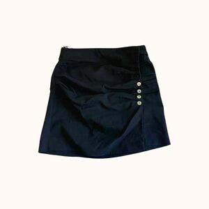 Black ZARA ruched mini skirt
